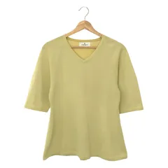 MORABITO / モラビト | Vネック フレア ニット | 38 | イエロー | レディース