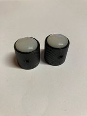 横ネジ式 シェルトップ ドーム型 黒 ブラック ×2