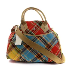 ヴィヴィアンウエストウッド Vivienne Westwood ボストンバッグ ショルダーバッグ 2way キャンバス レザー チェック マルチカラー /AK2のサムネイル