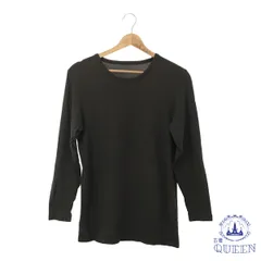 【訳アリ】 トップス Tシャツ カットソー 長袖 ラウンドネック レディース 大きいサイズ ブラック L 901-16048 送料無料 古着