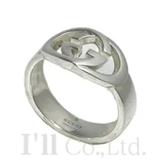 GUCCI 　グッチ　インターロッキングG　リング　Ag925　シルバー　＃13　ブランドジュエリー　シルバーアクセサリー　指輪　スターリングシルバー　SV925　シルバー925　13号　Gロゴ　Gモチーフ【中古】【71307】