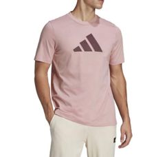 アディダス★メンズ3バー半袖Tシャツ★ピンクOサイズ新品