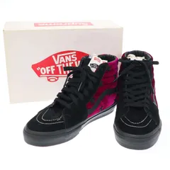 Supreme×VANS シュプリーム ヴァンズ 13AW SK8-HI PRO VELVET STARS ベルベットスターハイカットスニーカー VN-099NANH ピンク×ブラック 26.5cm