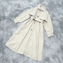 【良品】GRL  グレイル  ベルト付きケープロングコート (L) ゆるふわ  フェミニン  ベージュ系  明るい薄茶色【送料無料】