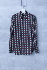 GIORGIO ARMANI　ジョルジオアルマーニ　コットンシルク柄シャツ