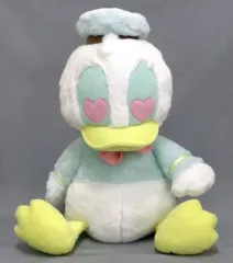 【中古】ぬいぐるみ ドナルドダック 赤いほっぺ ギガジャンボパステルカラー ハート目ぬいぐるみ 「ディズニー」