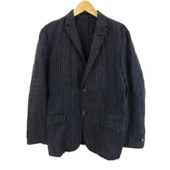 アバハウス テーラードジャケット アウター ストライプ柄 リネン コットン メンズ 2サイズ グレー ABAHOUSE 【中古】