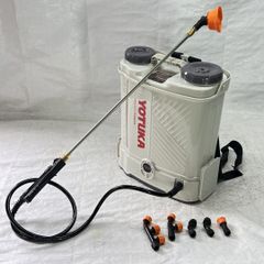 【未使用】 電動噴霧器 背負い式 12L バッテリー式 ノズル6種付 かき混ぜ機能付き ホワイト YS-EFULB12L 【720-1】