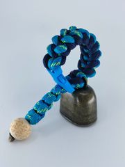 【Φ26.0mm Sサイズ】自転車用ベル(熊鈴)トレンディベル【ターコイズマルチカラー×ブラック】No.152