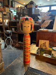 こけし　伝統こけし　遠刈田系　我妻芳夫作　36cm　kokeshi japanese doll
