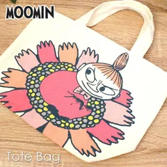 ムーミン ミニトートバッグ リトルミィ フラワー 布製 カバン ランチバッグ トートバッグ マチ付きバッグ 北欧 かわいい おしゃれ