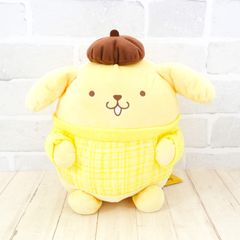 [KO]ポムポムプリン　ほっこりツイード　BIGぬいぐるみ　イエロー　サンリオ　プライズ　アミューズメント景品　フリュー　FuRyu　タグ付き