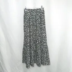 ◇ Θ Classical Elf クラシカルエルフ ウエストゴム ロング丈 フレア スカート サイズM-L ブラック ホワイト レディース E  【1502060011075】