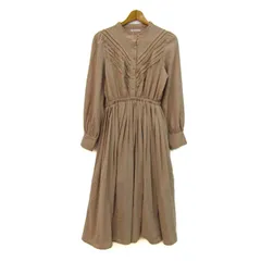 オリーブデオリーブ ロングワンピース 長袖 ブランド トップス レディース Fサイズ ベージュ OLIVE des OLIVE 【中古】