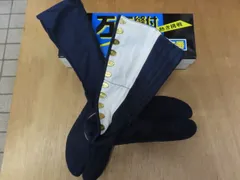 万年足袋　地下足袋　12枚　縫い付け　紺　24ｃｍ