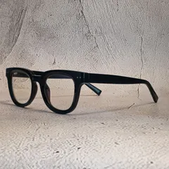 【Heritage Square】 伊達メガネ　ブラック　スクエア クリアレンズ　UV対策　めがね　サングラス【DM2120BLK】