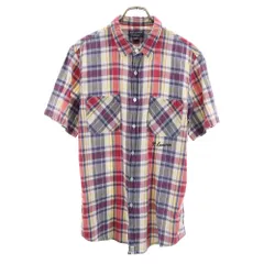 ポロジーンズカンパニー 半袖 チェックシャツ L レッド 他 POLO JEANS COMPANY メンズ