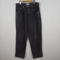 90s GUESS ゲス USA製 デニムパンツ テーパード ブラック 34サイズ メンズ 古着 アメカジ Y2K デカバキ　ブラックデニム