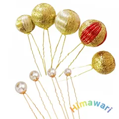 七五三 髪飾り 赤 ゴールド ヘアアレンジ パールピン 鞠 成人式 ブライダル 結婚式 ヘッドドレス 卒業式 ヘアアクセサリー fs1049