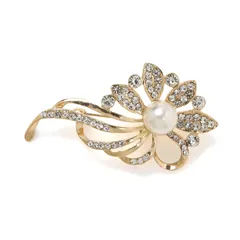 【人気商品】専用BOX付 5種 おしゃれ ピン パーティー ドレス お呼ばれ 結婚式 ギフト スーツ ジャケット フォーマル ゴールド セレモニー 入学式 卒業式 パール コサージュ ブローチ TIGLOSS [ティグロス]