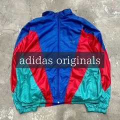 80s〜90s 80年代〜90年代 adidas originals アディダスオリジナルス ナイロンジャケット ジャージ トレファイルロゴ 古着 L ジャケット スポーツウェア ブロークコア