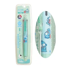 【新品】フリクション frixion サンリオ ハンギョドン ミント こすると消える ３色ゲルインキボールペン 人気 かわいい おしゃれ プレゼント ギフト キャラクター 文房具 ブランド 女性 書きやすい 赤青黒 クリップ H145×φ12.8mm