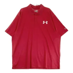 サイズ：3XL UNDER ARMOUR アンダーアーマー  半袖ポロシャツ  レッド系 [240101296186]# ゴルフウェア メンズ ストスト