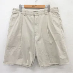 W34/古着 ラルフローレン ブランド ショート チノ パンツ チノパン ショーツ メンズ コットン 薄ベージュ カーキ spe 25apr01 中古 ボトム