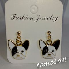 フレンチ・ブルドッグピアス(イヤリング他変更可能)
