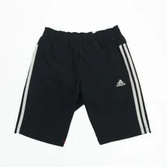 adidas アディダス ハーフパンツ スリーストライプス スポーツウェア ブラック M　B202507