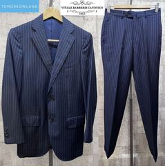 美品 トゥモローランド パンツ セットアップ スーツ 背抜き 春夏 カノニコ 美品 トゥモローランド X カノニコ 秋冬 スーツ 44 ネイビー