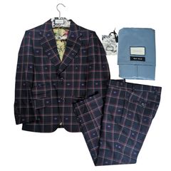 未使用タグ付】GUCCI グッチ 蜂 刺繍 ウール ヘリテージ スーツ 44R