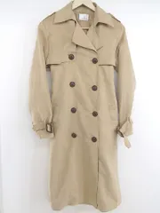 ◇ ◎ EGOIST エゴイスト ベルト付 長袖 トレンチ コート サイズ2 ベージュ レディース P  【中古】 【1212130005025】