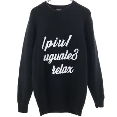 1PIU1UGUALE3 ウノピゥウノウグァーレトレ 長袖 セーター L ブラック メンズ 古着