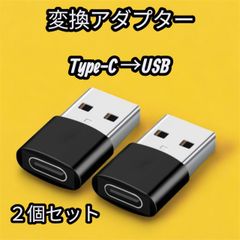 USB Type-C 変換アダプター 変換コネクター ブラック 2個SET
