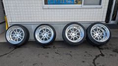 バラマンディ18インチ４本セット　18×10j-66　18×12j-79　5-114.3　タイヤ225/40R18 285/35R18 114.3　5穴