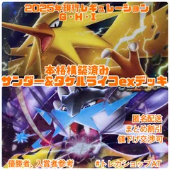 24ポケモン　サンダー&タケルライコexデッキ　本格構築済み　レギュGHI ポケモンカード