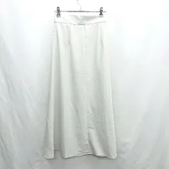 ◇ ⊂ ◎ ●未使用● &.NOSTALGIA ノスタルジ 後ろウエストゴム ロング丈 フレア スカート サイズM グレー系 レディース E  【1501160005571】