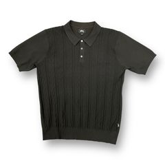 STUSSY Cable Mesh Ss Polo バーガンディ S STUSSY（ステューシー）の「【STUSSY / ステューシー】 CABLE