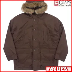 CHAPS チャップス POLO RALPH LAURENラルフローレン ダウンジャケット アウトドア 茶 フードファー メンズ ダウン_サイズXL一覧←SEULB屋着古← X7543のサムネイル