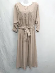 ◇ ◎ ⊂ ROPE PICNIC ロペピクニック 七分袖 ロング ワンピース サイズ38 ブラウン系 レディース E  【1412090031601】