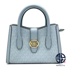 MICHAEL KORS マイケルコース 水色 ブルー系 ペールカラー GABBY トップジップ カーブ サッチェル スモール MKシグネチャー 2wayハンドバッグ ショルダーバッグ 鞄 カバン ブランド