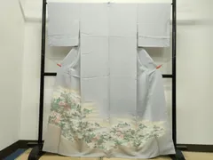 No.3736 付下寿光織手描着物正絹反物新品未使用