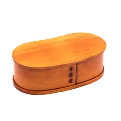 【在庫処分】木製 漆塗り 曲げわっぱ 17×9cm store) ランチボックス box 一段 bento 豆型 wappa A-20-272359 和歌山峠のわっぱめし弁当箱屋さん(wakayama