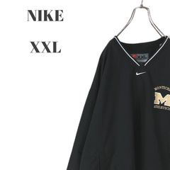 NIKE ナイキ プルオーバー ナイロンジャケット 刺繍ロゴ 刺繍ワッペン ブラック 他 大きいサイズ メンズ XXLサイズ