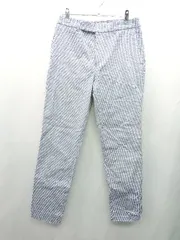 ◇ Θ IENA イエナ チェック柄 クロップドパンツ サイズ36 ライトブルー系 レディース E  【1502030035568】