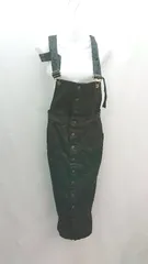 ◇ SOMETHING サムシング ボタン 厚手 シンプル オシャレ ノースリーブ 膝丈 ワンピース サイズS ブラック レディース E  【1307210019921】のサムネイル