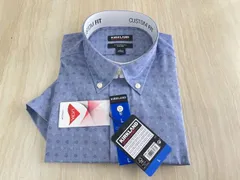 新品 KIRKLAND メンズ 半袖 ボタンダウンシャツ ブルー系 サイズL  カスタムフィット　カークランド/92034のサムネイル