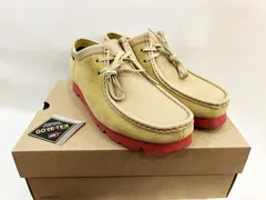 P79★CLARKS/クラークス ナノユニバース購入 WallabeeGTX ワラビーゴアテックス ベージュ ソールバイカラー vibram 26.5cm 定価33000円★