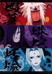 【中古】クリアポスター A3クリアポスター 自来也＆綱手＆大蛇丸 「一番くじONLINE NARUTO-ナルト- 疾風伝 伝説の三忍」 F賞